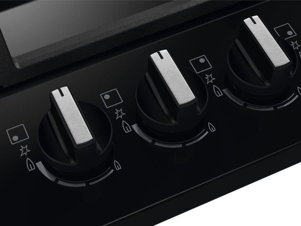 Zanussi ZGNN645K 4 Burner Gas Hob, Black | Atlantic Electrics - 42724289708255 