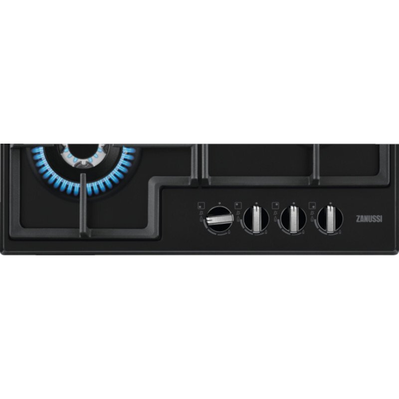 Zanussi ZGNN645K 4 Burner Gas Hob, Black | Atlantic Electrics - 42724290167007 