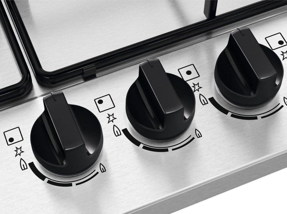 Zanussi ZGNN645X 4 Burner Gas Hob, Stainless Steel | Atlantic Electrics - 42724290429151 