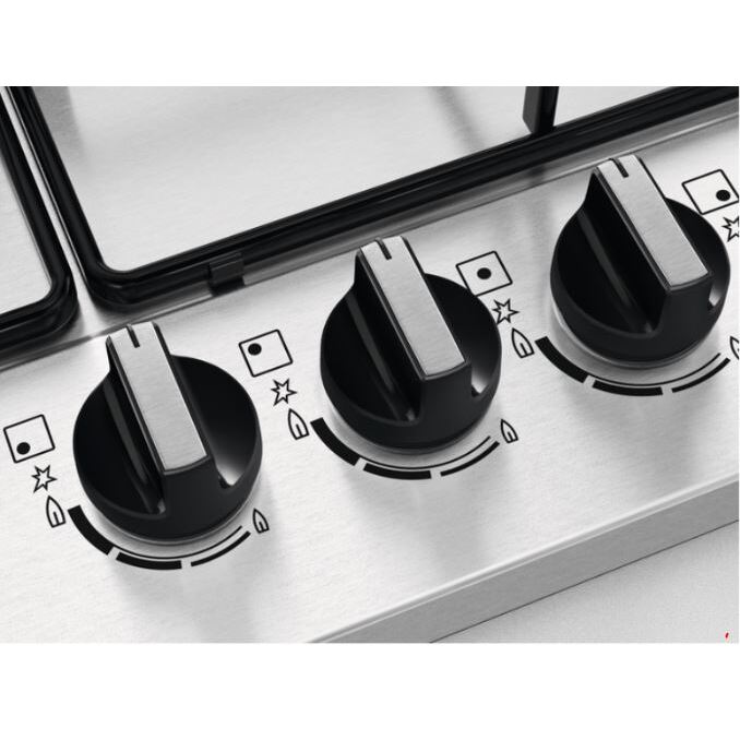 Zanussi ZGNN645X 4 Burner Gas Hob, Stainless Steel | Atlantic Electrics