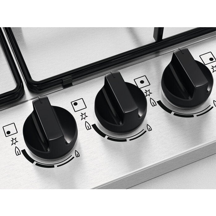 Zanussi ZGNN752X 5 Burner Gas Hob, Stainless Steel | Atlantic Electrics