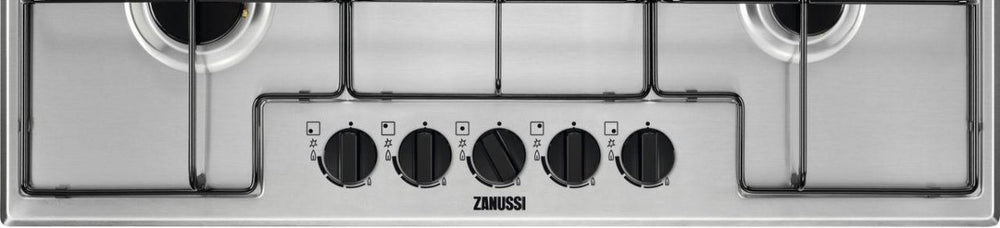 Zanussi ZGNN752X 5 Burner Gas Hob, Stainless Steel | Atlantic Electrics - 42724291379423 