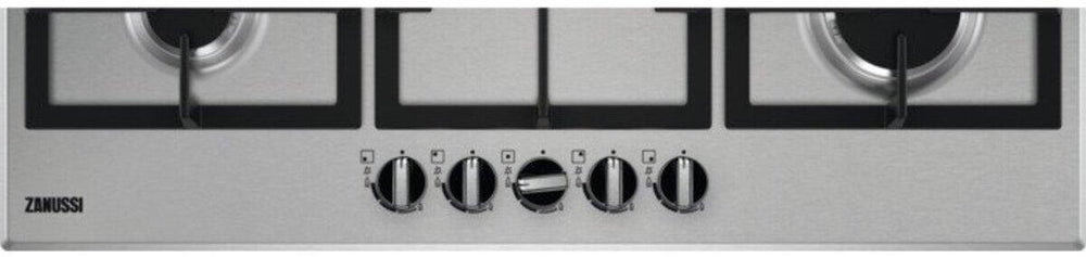 Zanussi ZGNN955X 5 Burner Gas Hob, Stainless Steel | Atlantic Electrics - 42724293902559 