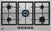 Thumbnail Zanussi ZGNN955X 5 Burner Gas Hob, Stainless Steel | Atlantic Electrics- 42724293837023