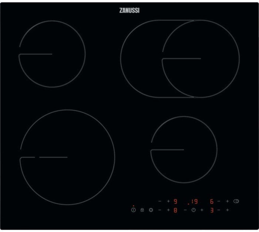 Zanussi ZHRN673K Ceramic Hob, Black Frameless | Atlantic Electrics - 42724295049439 