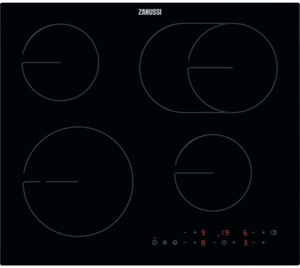 Zanussi ZHRN673K Ceramic Hob, Black Frameless | Atlantic Electrics