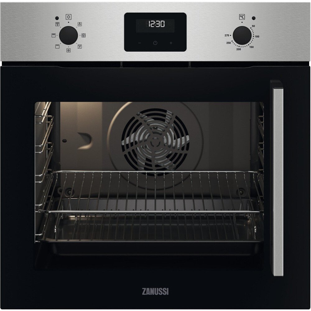 Zanussi ZOCNX3XL Built - In Electric Single Oven, Stainless Steel, A Rated | Atlantic Electrics