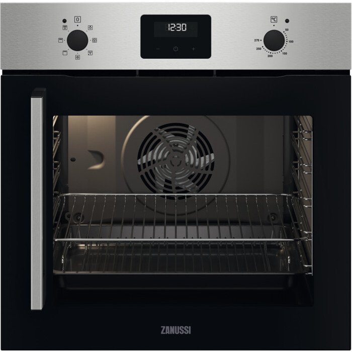 Zanussi ZOCNX3XR Built - In Electric Single Oven, Stainless Steel, A Rated | Atlantic Electrics