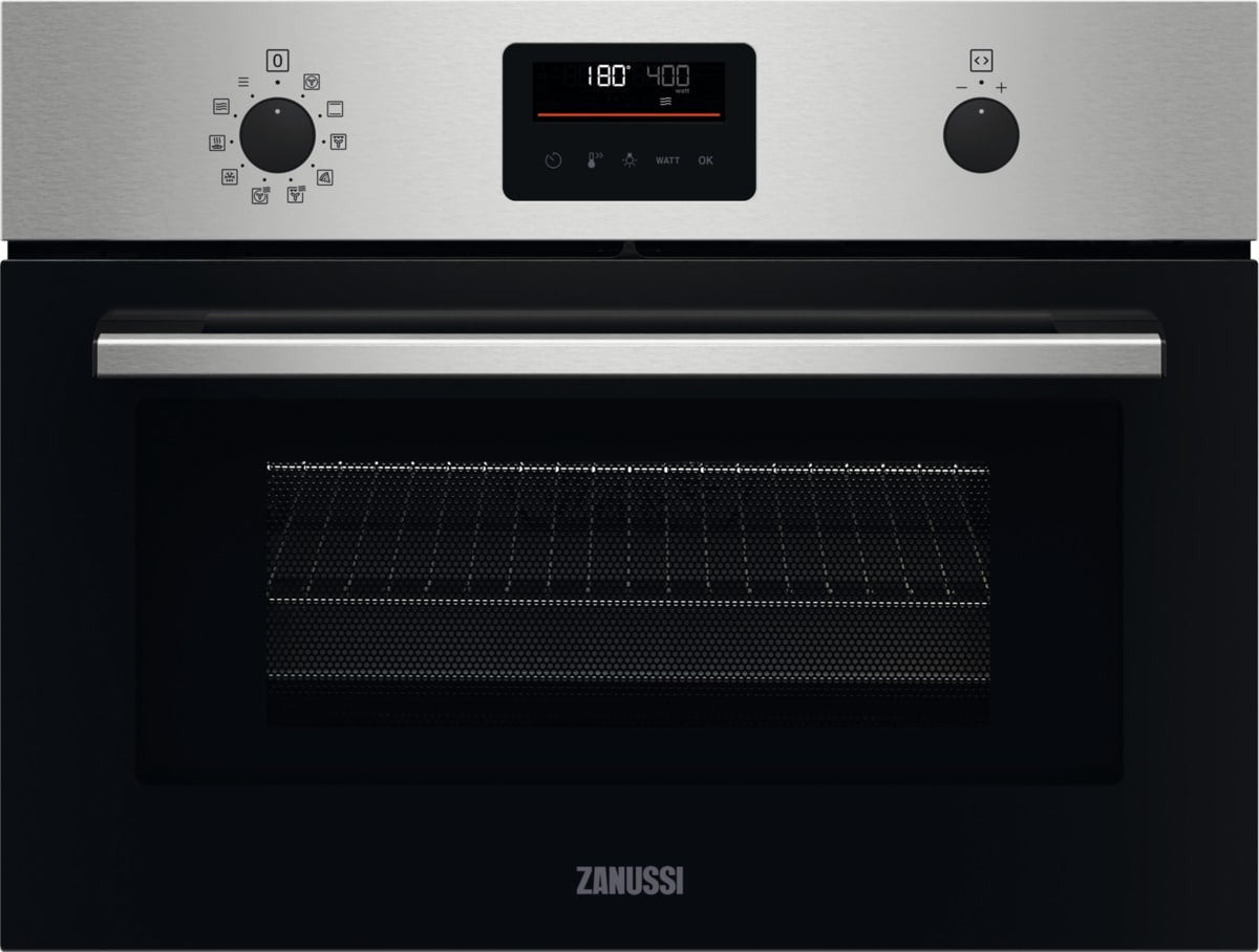 Zanussi ZVENM6X3 Compact Oven with Microwave and Grill Functions, Stainless Steel | Atlantic Electrics