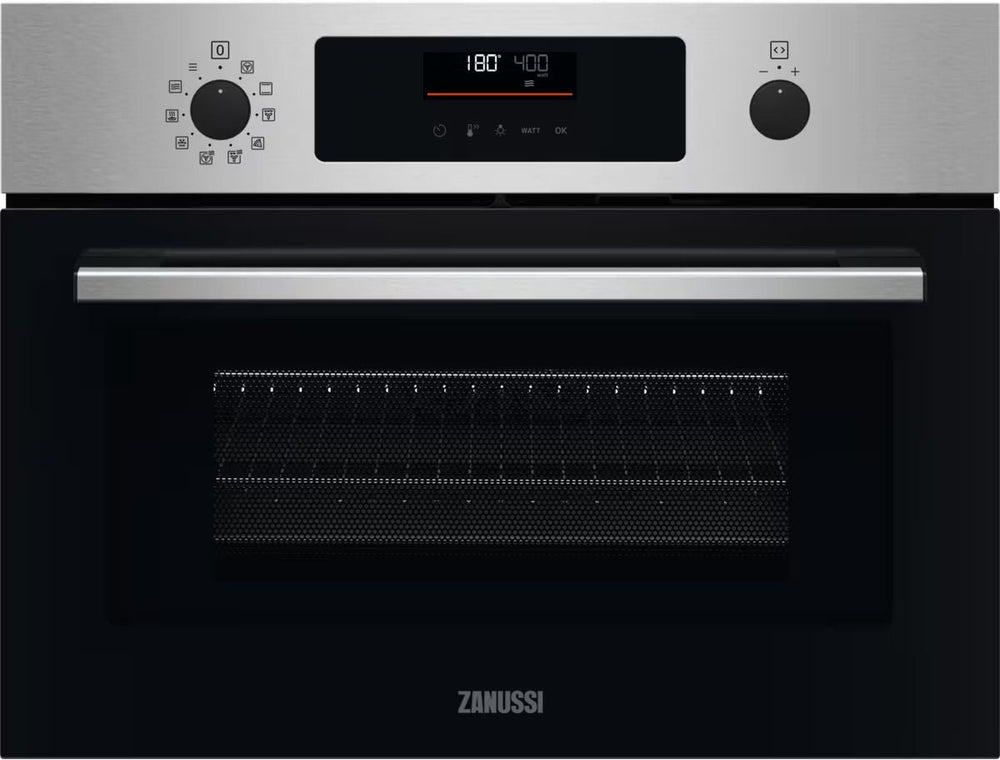 Zanussi ZVENM6XN Compact Oven with Microwave and Grill Functions, Stainless Steel | Atlantic Electrics - 42724304552159 