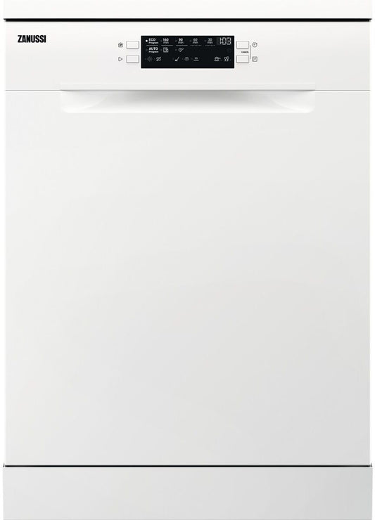 Zanussi ZDFN352W1 Standard Freestanding Dishwasher,White,E Rated