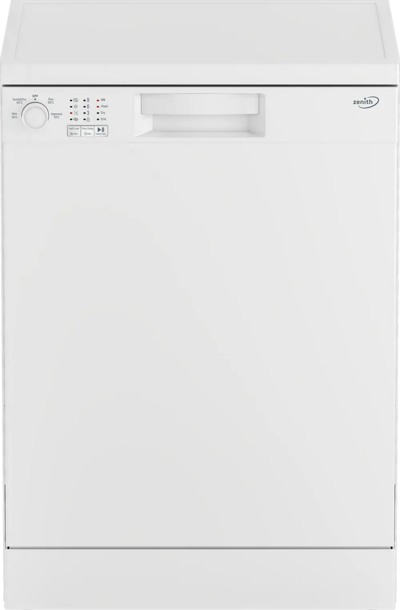 Zenith ZDW600W Full Size Dishwasher White 13 Place Settings | Atlantic Electrics