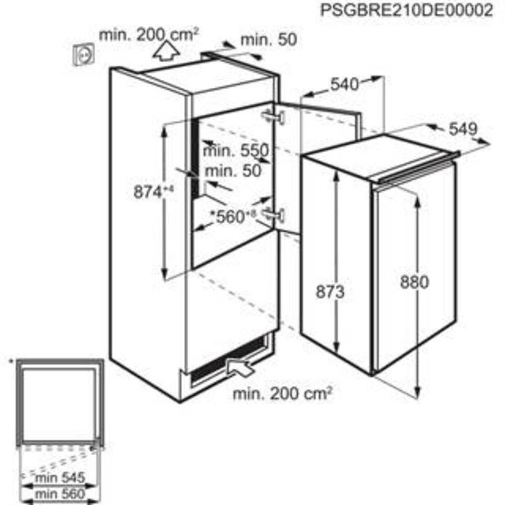 Zanussi ZRAN88FS Built-In Larder Fridge (Discontinued) - 41333127971039 