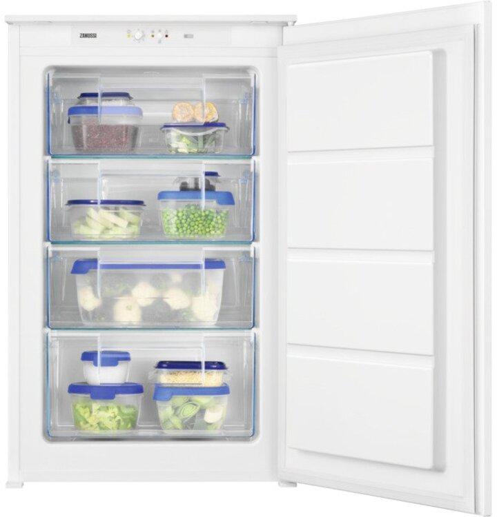 Zanussi ZUAN88ES Fully Integrated Upright Freezer Low Frost with Sliding Hinge,E Rated