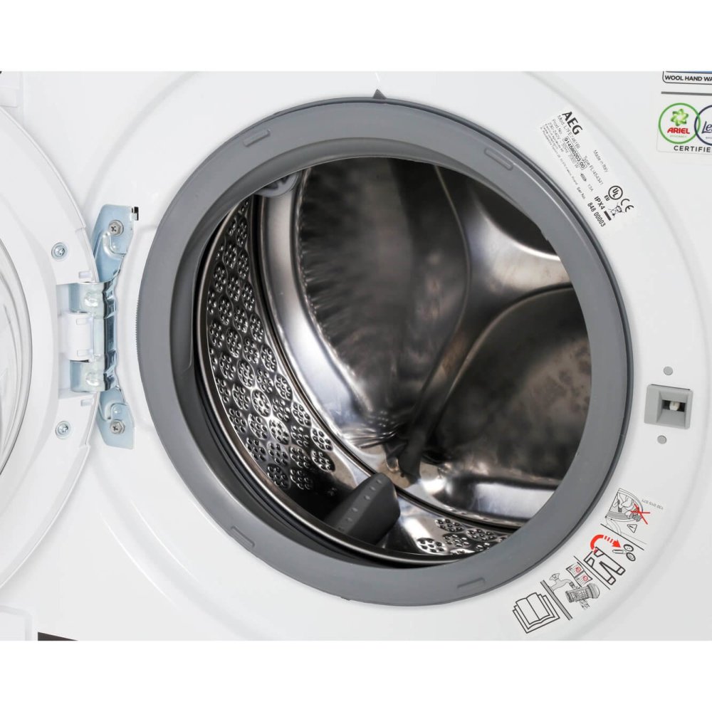 AEG L7FC8432BI Integrated Washing Machine, 8kg Load, 1400rpm Spin - White | Atlantic Electrics - 39477716615391 