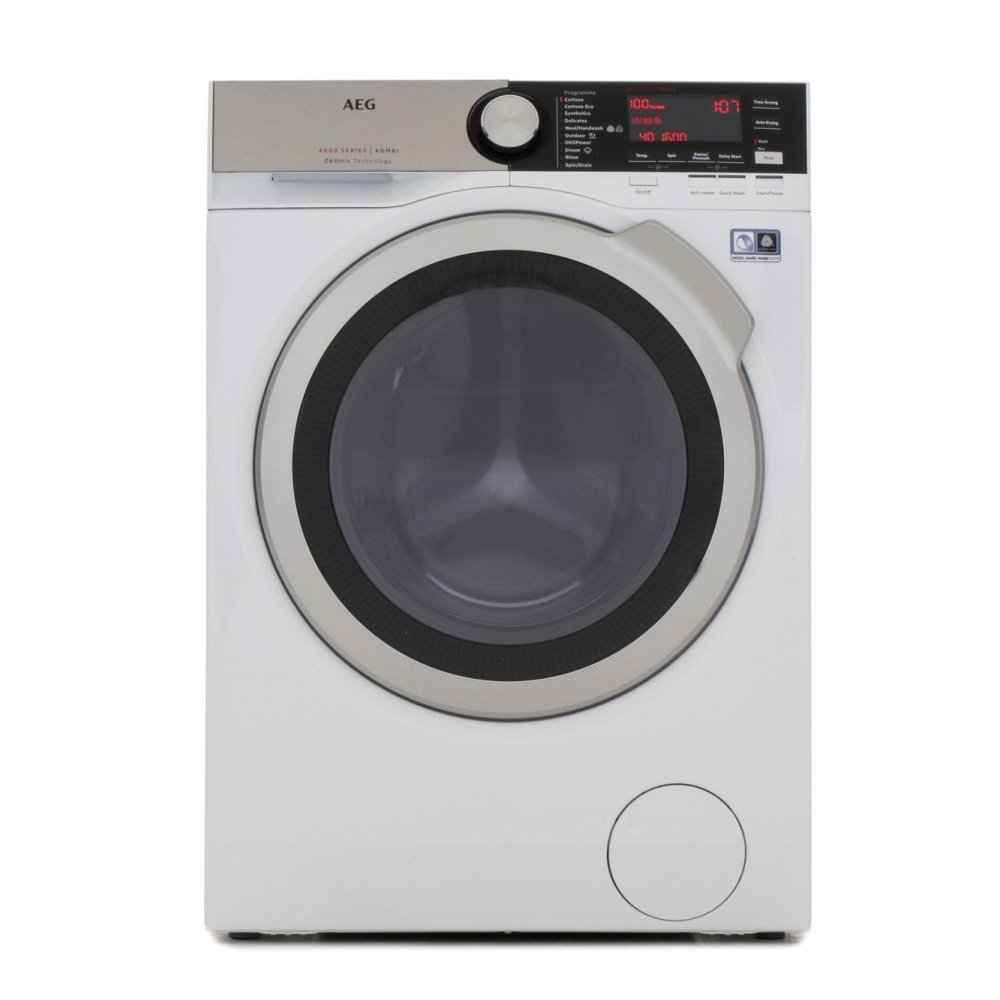 AEG 8000 L8WEC166R Freestanding Washer Dryer, 10kg-6kg Load, 1600rpm Spin, White - Atlantic Electrics - 39477715960031 