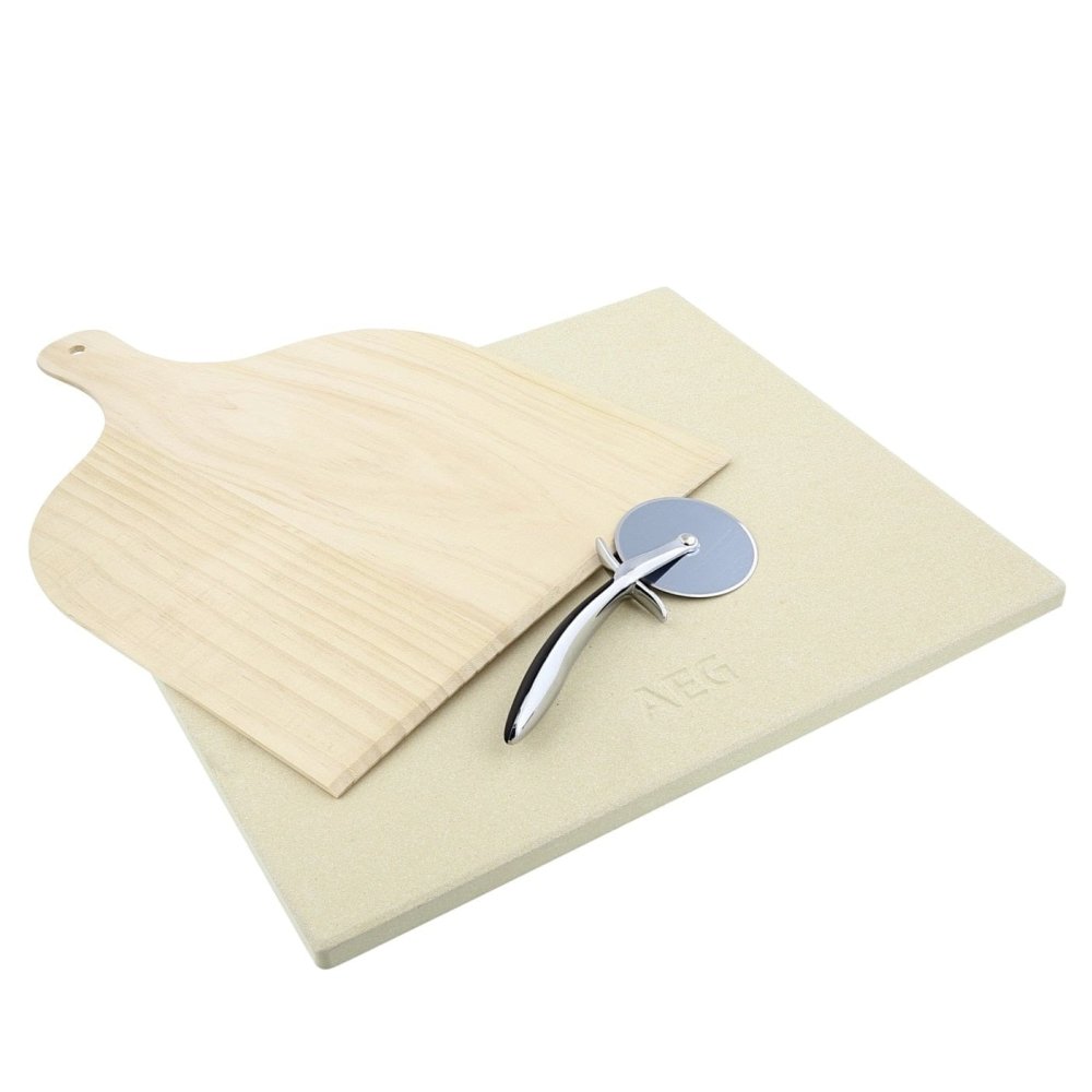 AEG A90ZPS1 Professional Pizza Stone And Paddle Kit (Slicer Included) | Atlantic Electrics - 39477714092255 