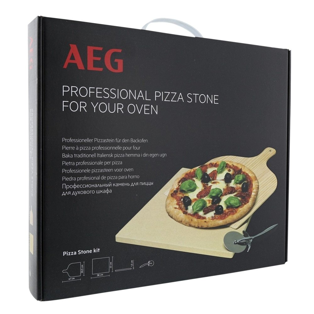 AEG A90ZPS1 Professional Pizza Stone And Paddle Kit (Slicer Included) - Atlantic Electrics - 39477714026719 