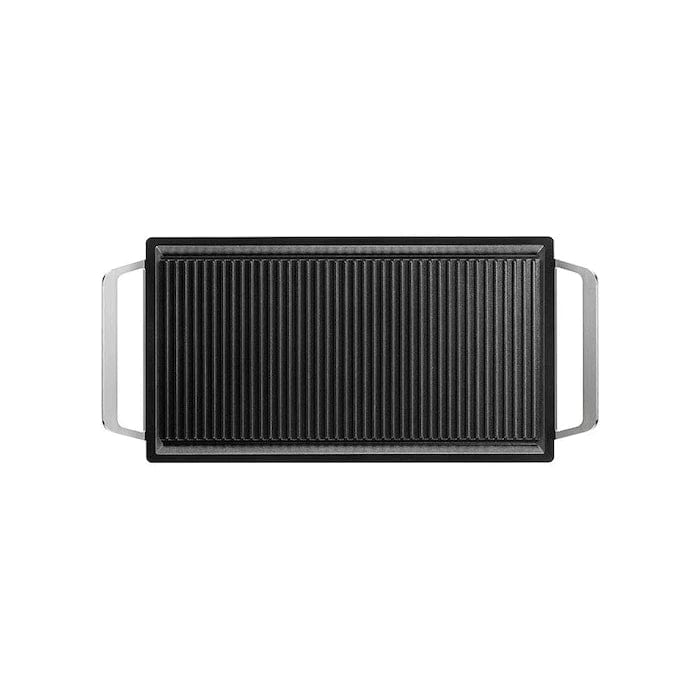 AEG A9HL33 Plancha Grill With Handles For Induction Hobs barbecues & grills (Black, Stainless steel) | Atlantic Electrics