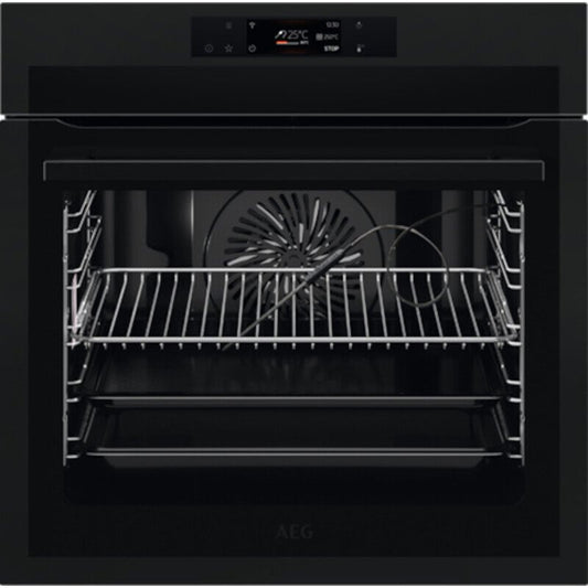 AEG BPE748380T Built In Single Oven Electric - Matt Black | Atlantic Electrics
