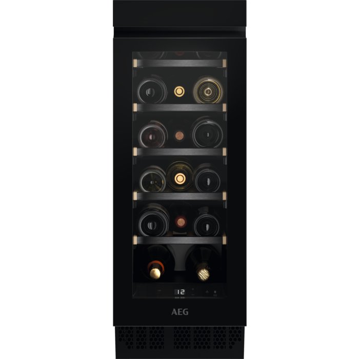 AEG AWUS018B7B Integrated Under Counter Wine Cooler 81.8 CM - Black | Atlantic Electrics