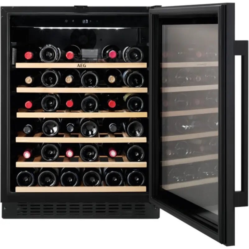AEG AWUS052B5B Built In Wine Cooler holds 52 Bottles - Black - Atlantic Electrics