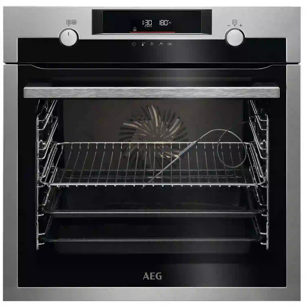 AEG BCE556060M 71L SteamBake Integrated Oven with Food Sensor Stainless Steel - Atlantic Electrics - 40157484024031 