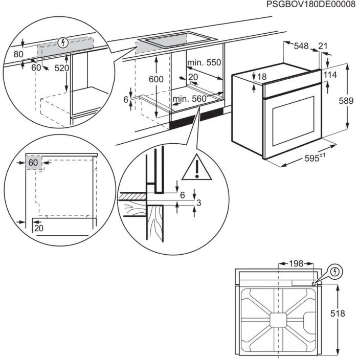 AEG BEB335061W Built In Single Oven Electric - White | Atlantic Electrics - 40867739992287 