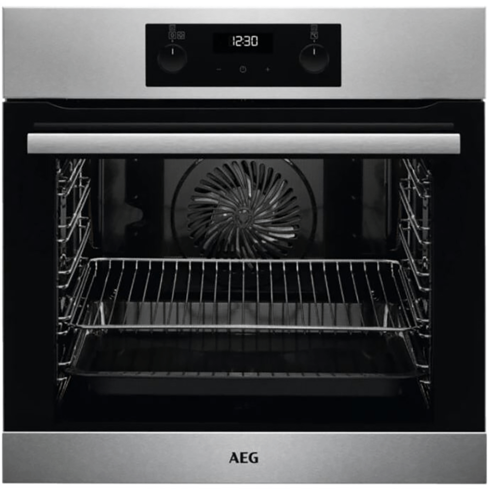 AEG BES255011M Built In Electric Single Oven - Stainless Steel - Atlantic Electrics - 39477715042527 