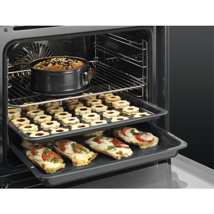 AEG BPK355061M SteamBake Single Oven with Pyrolytic Cleaning Stainless Stee - Atlantic Electrics - 40917125890271 