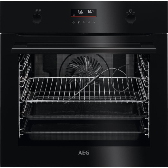 AEG BPK556260B Steambake Phrolytic Self Clean Oven - Black - Atlantic Electrics - 41048147558623 