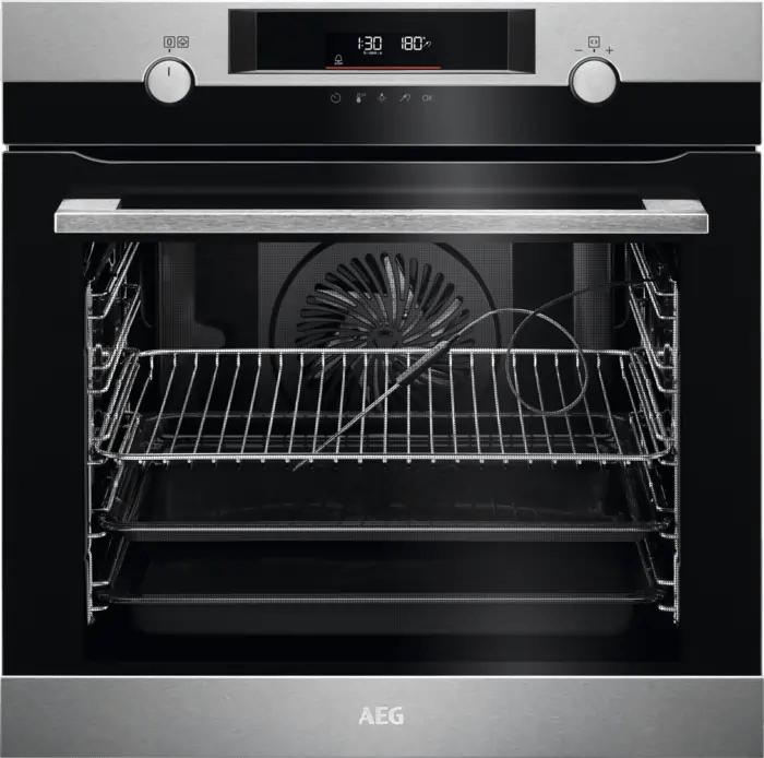 AEG BPK556260M SenseCook Pyrolytic Multi-Function Single Oven - Silver | Atlantic Electrics
