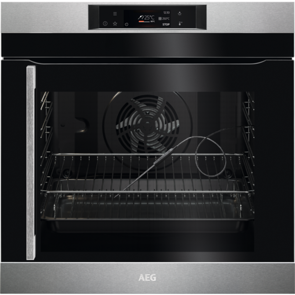 AEG BPK742R81M Assisted Cooking Single Oven with Pyrolytic Cleaning - Stainless Steel | Atlantic Electrics