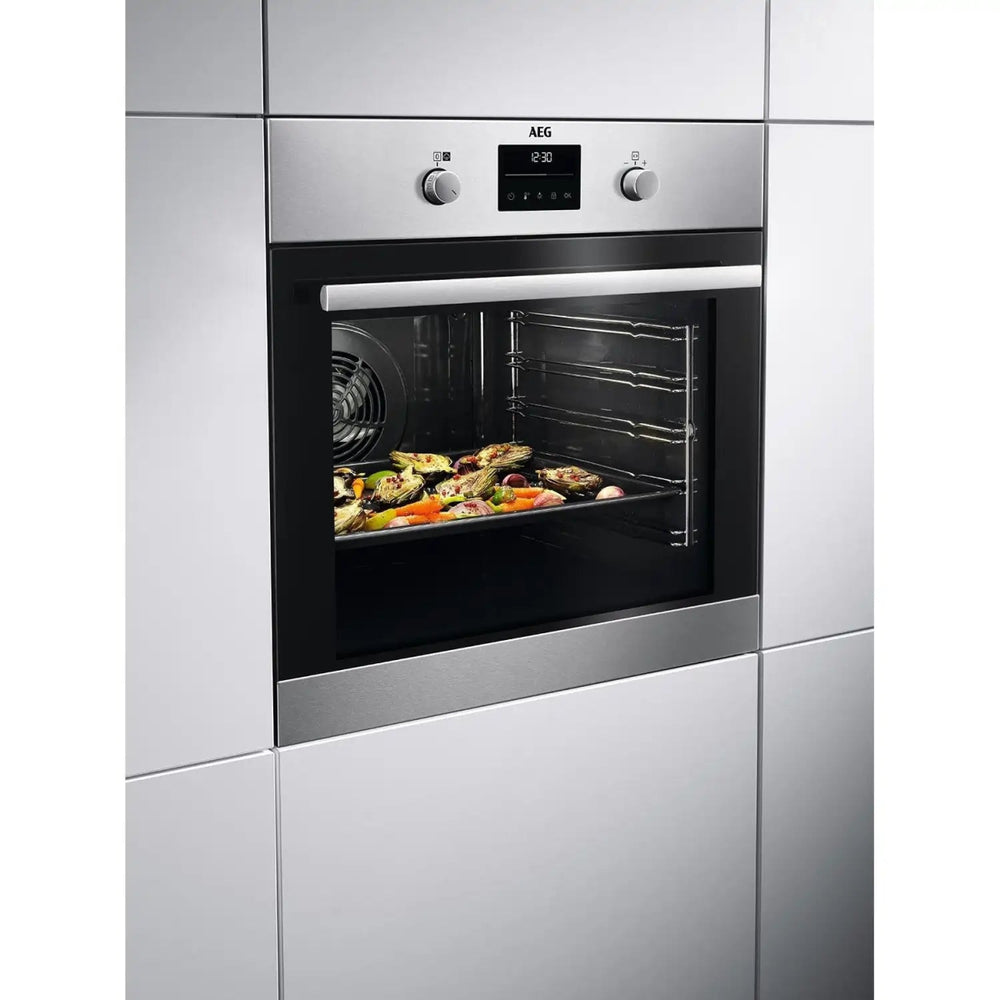 AEG BPS355061M Built In Single Oven Electric - Stainless Steel | Atlantic Electrics - 40934979338463 