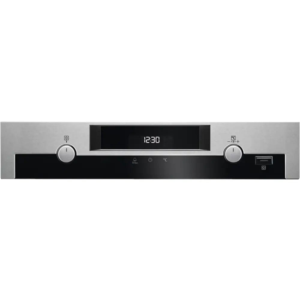 AEG BPS555020M 6000 Series 71 Litre Built In Electric Single Oven, SteamBake with Pyrolytic Cleaning, 59.5cm Wide - Stainless Steel with AntiFingerPrint Coating - Atlantic Electrics - 39477714682079 