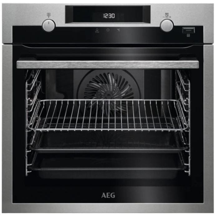 AEG BPS55IE20M 56cm Built In Electric Single SteamBake Oven with Pyrolytic Cleaning Stainless Steel - Atlantic Electrics - 39477713797343 