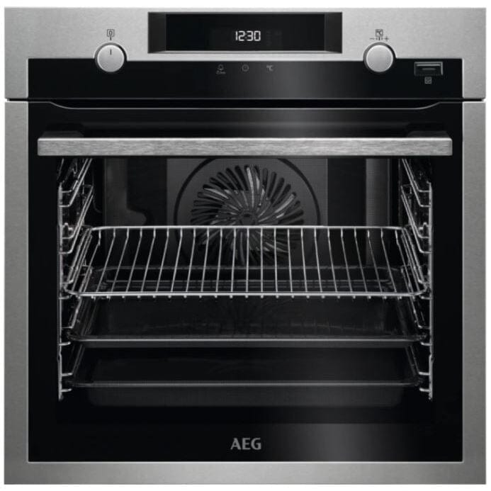 AEG BPS55IE20M 56cm Built In Electric Single SteamBake Oven with Pyrolytic Cleaning Stainless Steel | Atlantic Electrics