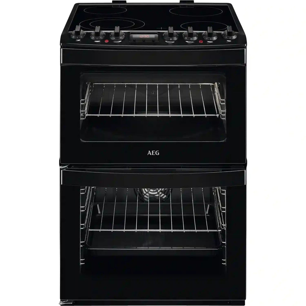 AEG CCB6740ACB Double Oven Cooker with Ceramic Hob Black | Atlantic Electrics - 40157485793503 