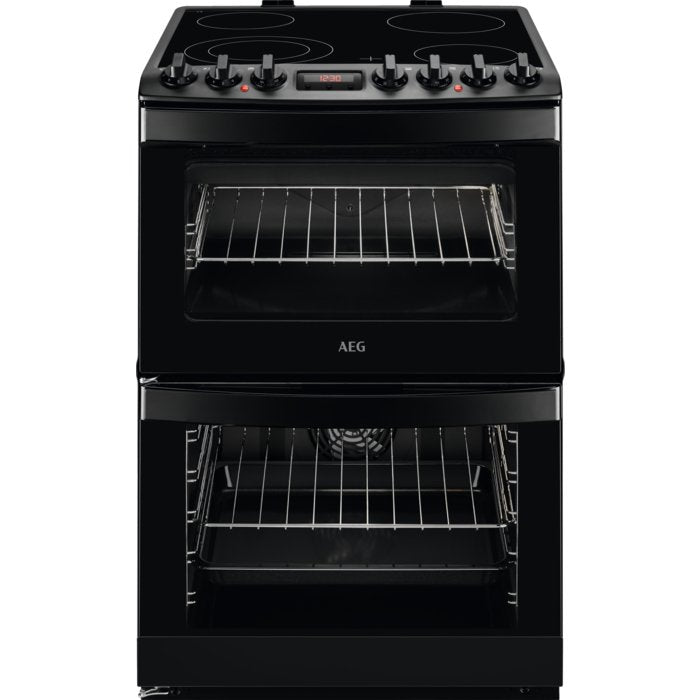 AEG CCB6740MCB Double Oven Cooker with Ceramic Hob - Matt Black | Atlantic Electrics