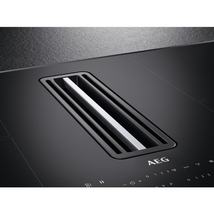 AEG CDE84779FB Induction Extractor Hob 83 Duct Out - Black - Atlantic Electrics - 40867741565151 