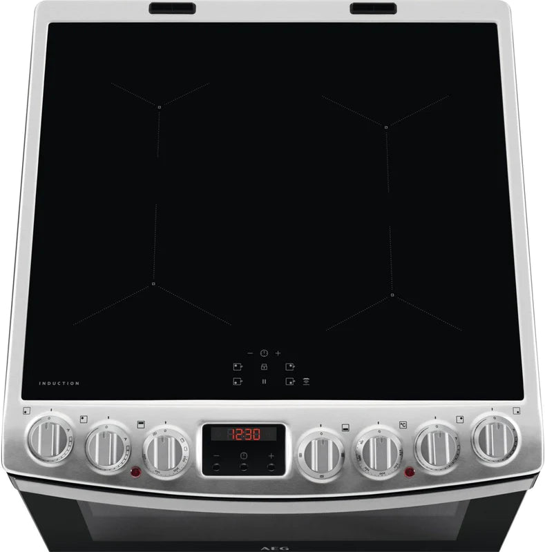AEG CIB6732ACM Electric Cooker with Induction Hob - Stainless Steel - Atlantic Electrics - 40917126119647 