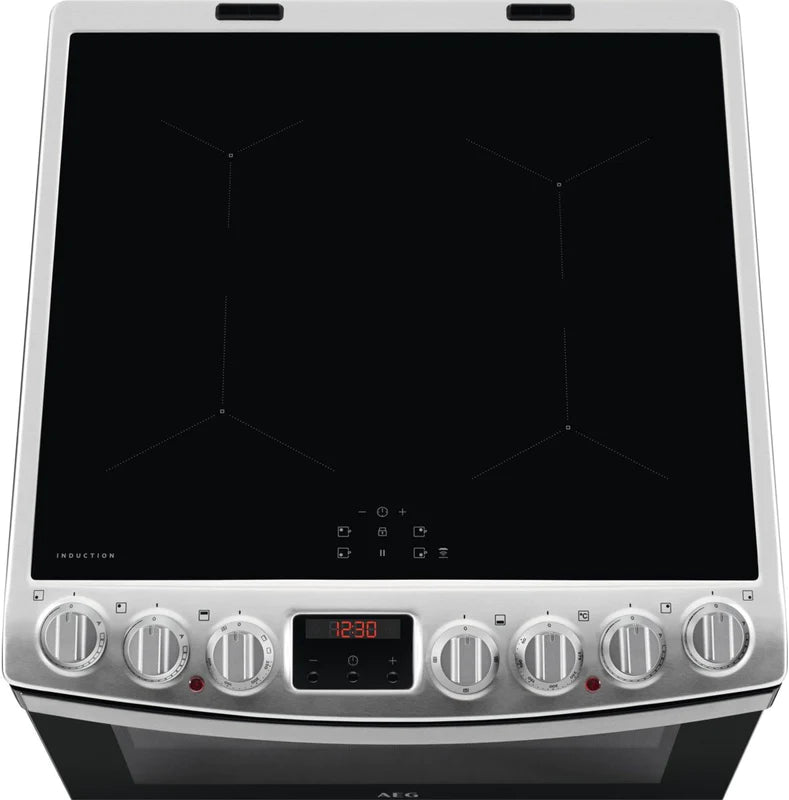 AEG CIB6732ACM Double Oven Cooker with Induction Hob - Stainless Steel | Atlantic Electrics