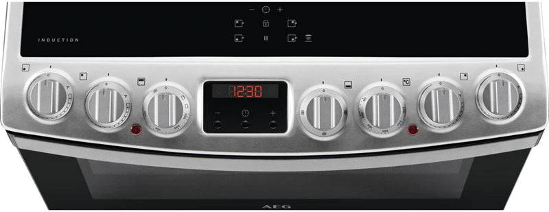 AEG CIB6732ACM Double Oven Cooker with Induction Hob - Stainless Steel | Atlantic Electrics - 40917126283487 