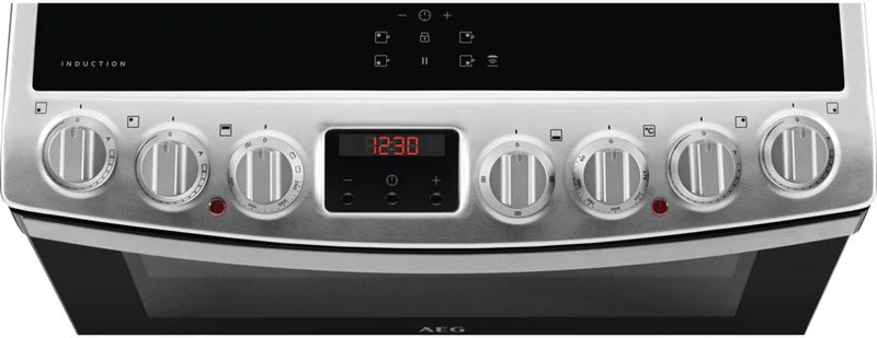 AEG CIB6732ACM Double Oven Cooker with Induction Hob - Stainless Steel | Atlantic Electrics