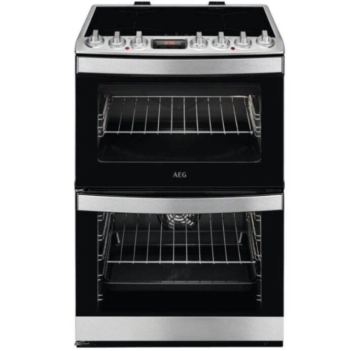 AEG CIB6742ACM Induction Electric Cooker with Double Oven - Stainless Steel - Atlantic Electrics