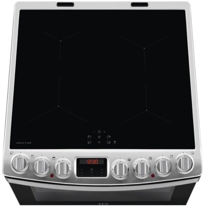 AEG CIB6742ACM Double Oven Cooker with Induction Hob - Stainless Steel | Atlantic Electrics