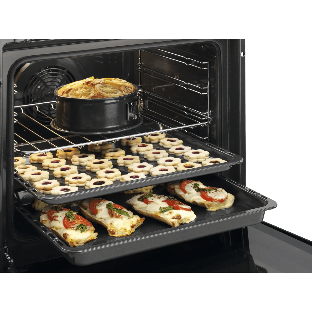 AEG CKB6540ACM Dual Fuel Cooker with Gas Hob- Stainless Steel | Atlantic Electrics