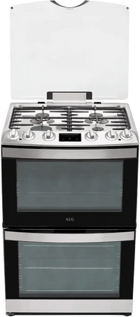 Thumbnail AEG CKB6540ACM 60cm Dual Fuel Cooker with Double Oven Black/Stainless Steel - 40157487202527
