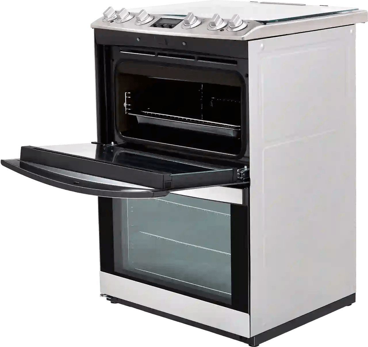 AEG CKB6540ACM Dual Fuel Cooker with Gas Hob- Stainless Steel | Atlantic Electrics