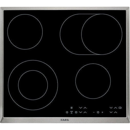 AEG HK634060XB Ceramic Hob - Stainless Steel | Atlantic Electrics